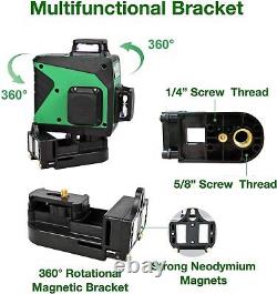 3x360° Rotary Laser Level Self Leveling Green beam Three Plane Green, red