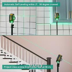 3x360° Tile Level Green Laser Cross line 3D Self Leveling for Floor Wall Ceiling