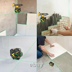 3x360° Tile Level Green Laser Cross line 3D Self Leveling for Floor Wall Ceiling