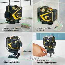 3x360° Tile Level Green Laser Cross line 3D Self Leveling for Floor Wall Ceiling