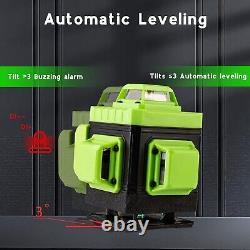 4D 16 Line 360 Rotary Cross Self Leveling Laser Level+Remote+53'' Tripod Stand