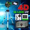 4d 16 Line Green Laser Level Auto Self Leveling 360° Rotary Cross Measuring