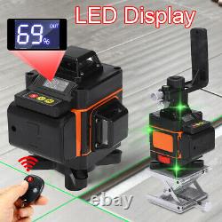 4D 16 Line Green Laser Level Auto Self Leveling 360° Rotary Cross Measuring AU