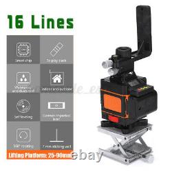 4D 16 Line Laser Level Auto Self Leveling 360° Rotary Measuring + 1.5m Tripod US