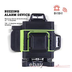 4D 16 Lines Green Laser Level 360° Rotary Cross Line Self Leveling Measure Tool