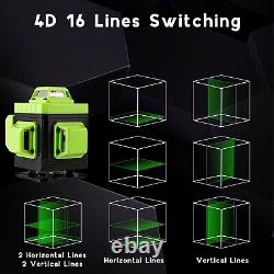 4D 16 Lines Green Laser Level Auto Self Leveling 360 Rotary +54in Tripod