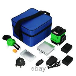 4D 16 Lines Green Laser Level Auto Self Leveling 360 Rotary Cross Measure Tool