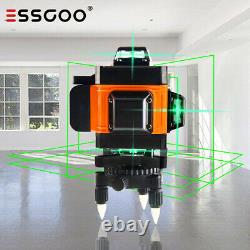 4D 16 Lines Green Laser Level Auto Self Leveling 360° Rotary Cross Measure Tool
