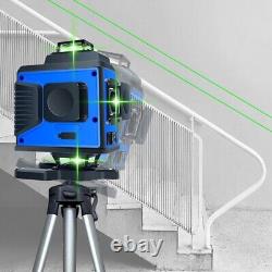 4D 16 Lines Green Laser Level Auto Self Leveling 360° Rotary Cross Measuring Kit