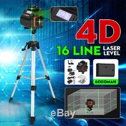 4D 16 Lines Green Light Laser Level 360° Rotary Auto Self Leveling Measure