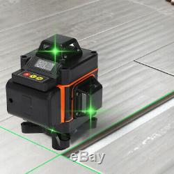 4D 16 Lines Green Light Laser Level 360° Rotary Auto Self Leveling Measure