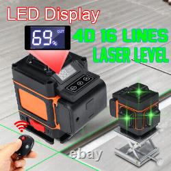 4D 16 Lines Green Light Laser Level Auto Self Leveling 360° Rotary Measure Cross