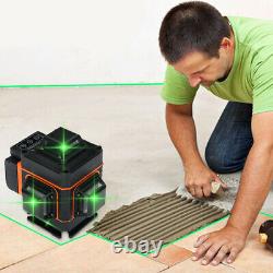 4D 16 Lines Green Light Laser Level Auto Self Leveling 360° Rotary Measure Cross