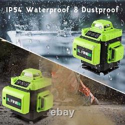 4D 16 Lines Rotary Laser Level 360 Self Leveling Green Cross Line Laser +Tripod