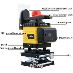 4D 360° 16 Lines Green Laser Level Auto Self Leveling Rotary Cross Measure