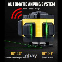 4D 360° 16 Lines Green Laser Level Auto Self Leveling Rotary Cross Measure