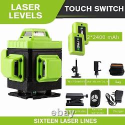 4D 360° 16 Lines Green Laser Level Auto Self Leveling Rotary Cross Measure Tool