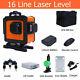 4d 360° 16 Lines Green Laser Level Auto Self Leveling Rotary Cross Measure Tool