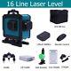4d 360° 16 Lines Green Laser Level Auto Self Leveling Rotary Cross Measure Tool