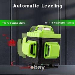4D 360° 16 Lines Green Laser Level Auto Self Leveling Rotary Cross Measure Tool