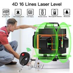 4D Cross Line 360° Laser Rotary Laser Level Green 16 Lines Self Leveling Measure