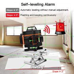 4D Cross Line 360° Laser Rotary Laser Level Green 16 Lines Self Leveling Measure