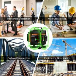 4D Cross Line 360° Laser Rotary Laser Level Green 16 Lines Self Leveling Measure