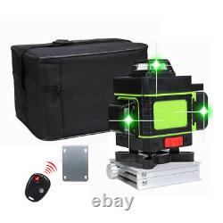 4D Laser Level 16 Lines Green Light Auto Self Leveling 360° Rotary Measure Cross