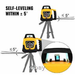 500M Automatic Electronic Self-Leveling 360° Rotary Rotating Red Laser Level Kit