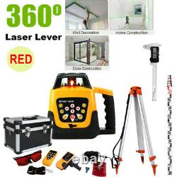 500M Automatic Self-leveling Red Laser Level 360 Rotating Rotary + Tripod Staff