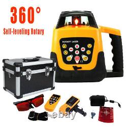 500M Automatic Self-leveling Red Laser Level 360 Rotating Rotary + Tripod Staff