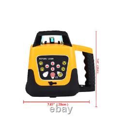 500M Automatic Self-leveling Red Laser Level 360 Rotating Rotary &Tripod Staff