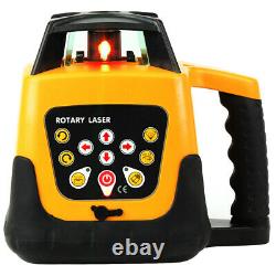 500M Automatic Self-leveling Red Laser Level 360 Rotating Rotary + Tripod Staff