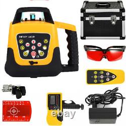 500m Range Self-Leveling 360° Rotary Rotating Red Laser Level Tool Kit Automatic