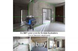 6000mAh 3D 16 Lines Green Light Laser Self Leveling 360° Rotary Measuring