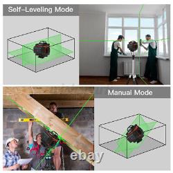 8/12/16 Line Laser Level Green Light Digital Self Leveling 360° Rotary xx