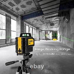 8 Line 3D Green Rotary Laser Level with Vertical Line Self Leveling Rechargeable