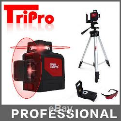 8 Lines 360° 3D Self Leveling Rotary Laser Level Multi Line Outdoor + Tripod