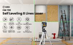 8 lines Self Leveling Rotary Cross Line Laser Level with Remote Controller Tools