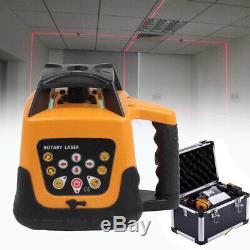 Auto Electronic Self-Leveling Rotary Rotating Red Laser Level 500M+Tripod Staff