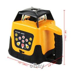 Auto Electronic Self-Leveling Rotary Rotating Red Laser Level 500M+Tripod Staff