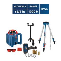 BOSCH 800 ft. Rotary Laser Level Complete Kit Self Leveling with Carrying Case