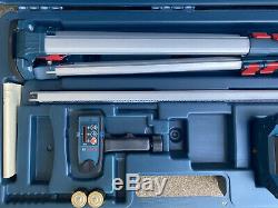 BOSCH GRL250HV Self Leveling Rotary Laser Tool With Accessories And Case Clean