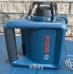 BOSCH GRL250HV Self Leveling Rotary Laser Tool With Accessories And Case Clean