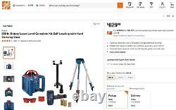 BOSCH GRL800-20HV-SELF LEVELING ROTARY LASER LEVEL-WithLR30 Receiver WithCase Tripod
