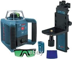 BOSCH Self-Leveling Green Rotary Laser with Layout Beam GRL300HVG-R, Blue (Renewed)