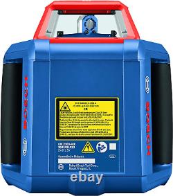 Bosch GRL2000-40HK 2000ft Horizontal Self-Leveling Cordless Rotary Red Laser Kit