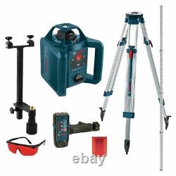 Bosch GRL 245 HVCK 800 ft Self Leveling Rotary Laser Level 5 Pc Kit (Closeout)