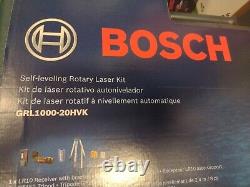 Bosch Self-Leveling Rotary Laser Kit GRL1000-20HVK 1000ft. Range in Case New