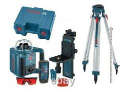 Brand New Bosch GRL 300 HVD Rotary Laser with Receiver, Tripod and 8ft Rod